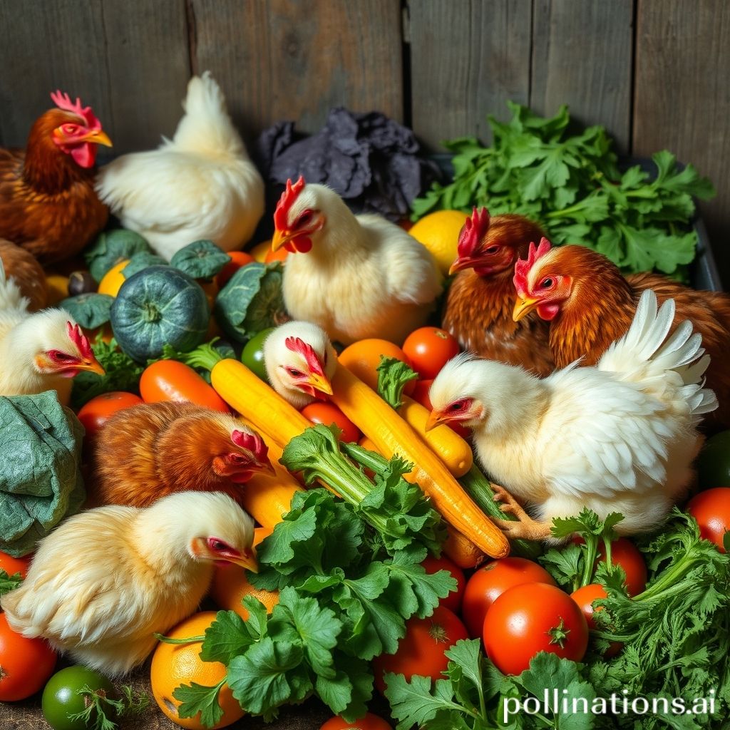 what veggies do chickens like